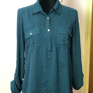 Charolette Russe Teal collar Blouse